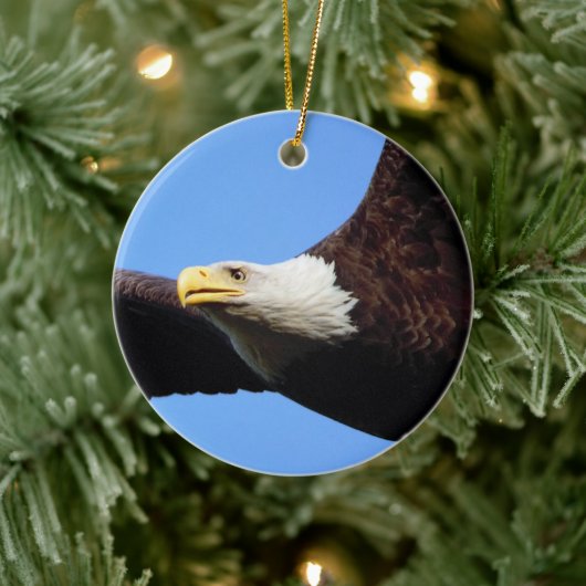 Bald Eagle Portrait Keramisch Ornament (Boom)