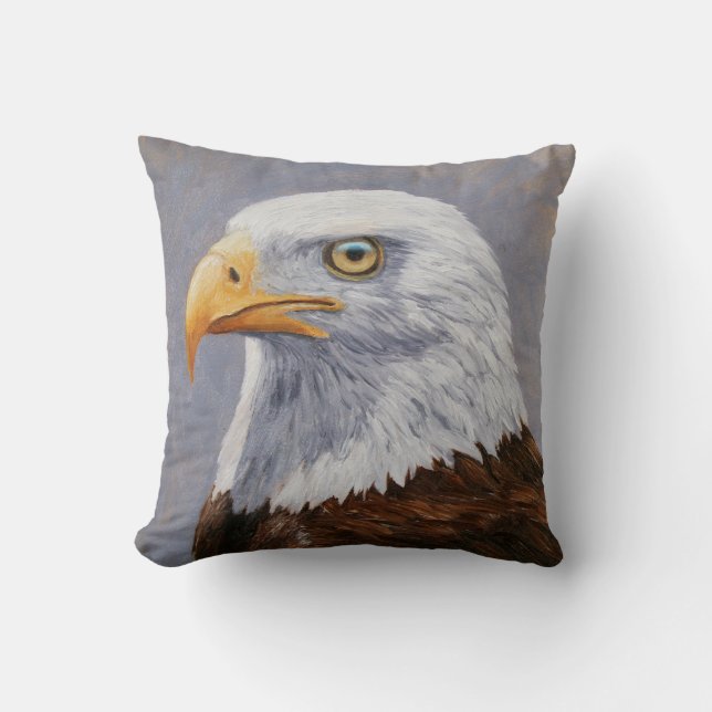 Bald Eagle Portrait Kussen (Voorkant)