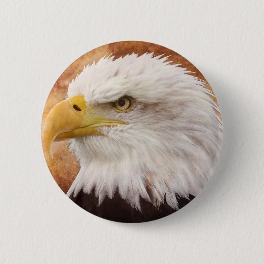 Bald Eagle Portrait Ronde Button 5,7 Cm (Voorkant)
