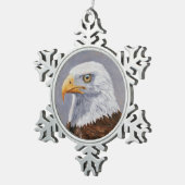 Bald Eagle Portrait Tin Sneeuwvlok Ornament (Rechts)