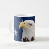 Bald Eagle Portret met sterren Koffiemok (Voorkant links)