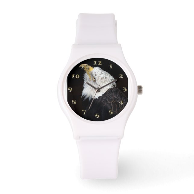 Bald Eagle Portriat Horloge (Voorkant)