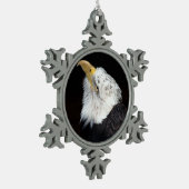 Bald Eagle Portriat Tin Sneeuwvlok Ornament (Links)