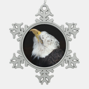 Bald Eagle Portriat Tin Sneeuwvlok Ornament