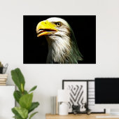 Bald Eagle poster voor stroomgloed (Thuiskantoor)