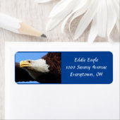 Bald Eagle Profiellabel Etiket (Insitu)