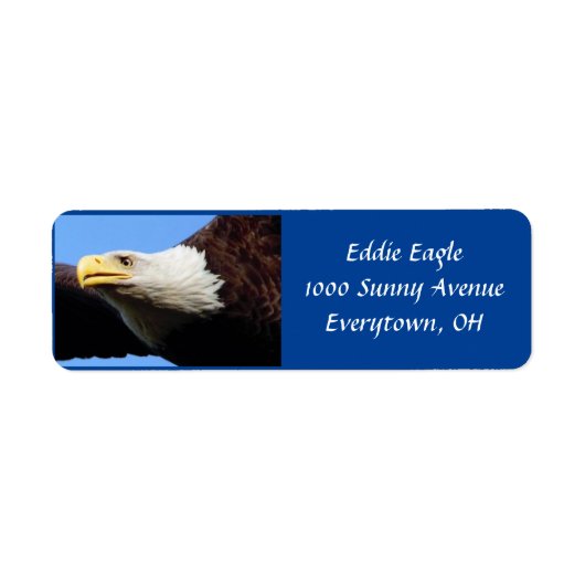 Bald Eagle Profiellabel Etiket (Voorkant)