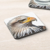 Bald Eagle Profile Bier Onderzetter (Linkerzijde)