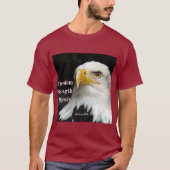 Bald eagle profile head on black background. T-Shi T-shirt (Voorkant)