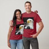 Bald eagle profile head on black background. t-shirt (Unisex)
