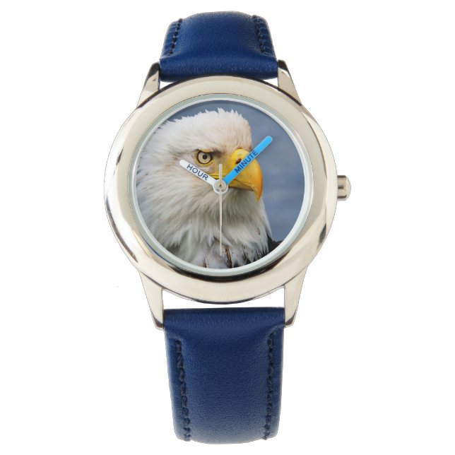 Bald Eagle Raptor Portret Horloge (Voorkant)
