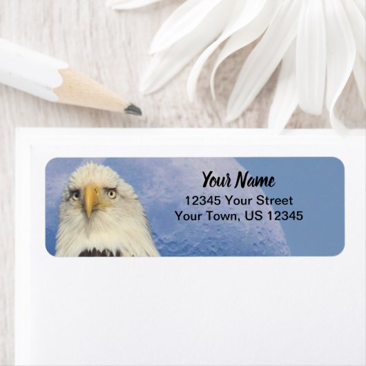 Bald Eagle Return-adreslabels Etiket (Insitu)