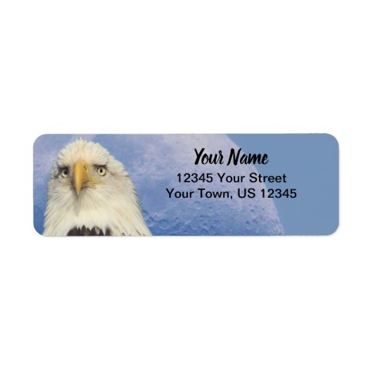 Bald Eagle Return-adreslabels Etiket (Voorkant)
