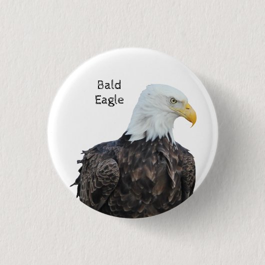 Bald Eagle Ronde Button 3,2 Cm (Voorkant)