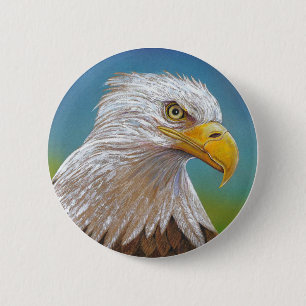 Bald Eagle Ronde Button 5,7 Cm