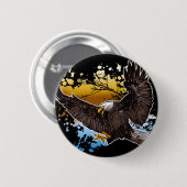 Bald Eagle Ronde Button 5,7 Cm (Voorkant /achterkant)