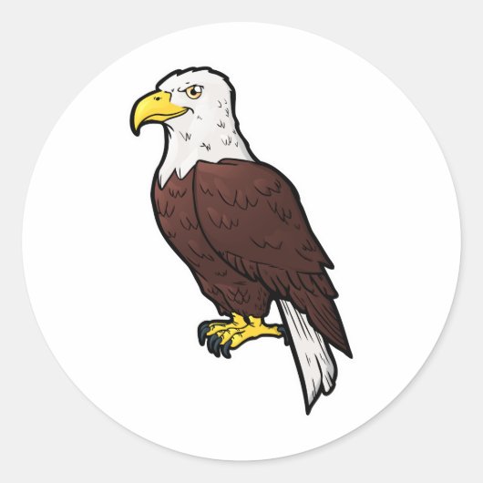 Bald Eagle Ronde Sticker (Voorkant)