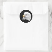 Bald Eagle Ronde Sticker (Tas)