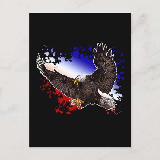 Bald Eagle - Rood, wit en blauw Briefkaart (Voorkant)