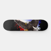 Bald Eagle - Rood, wit en blauw Persoonlijk Skateboard (Horizontaal)