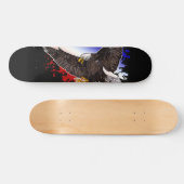 Bald Eagle - Rood, wit en blauw Persoonlijk Skateboard (Horizontaal)