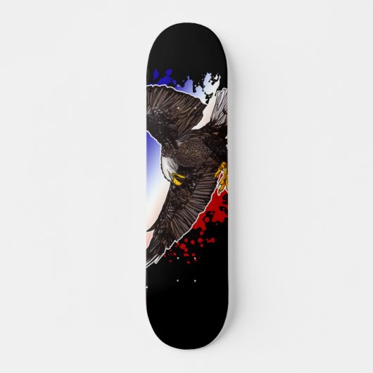 Bald Eagle - Rood, wit en blauw Persoonlijk Skateboard (Voorkant)