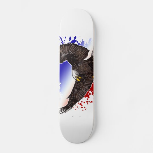 Bald Eagle - Rood, wit en blauw Skateboard (Voorkant)