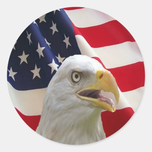 Bald Eagle Round Stickers (Voorkant)