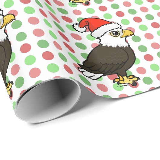 Bald Eagle Santa Cadeaupapier (Rol Hoek)