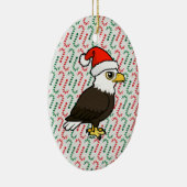 Bald Eagle Santa Keramisch Ornament (Rechts)