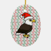 Bald Eagle Santa Keramisch Ornament (Voorkant)