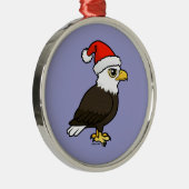 Bald Eagle Santa Metalen Ornament (Rechts)