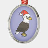 Bald Eagle Santa Metalen Ornament (Links)