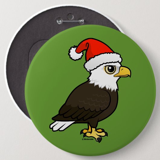 Bald Eagle Santa Ronde Button 6,0 Cm (Voorkant /achterkant)