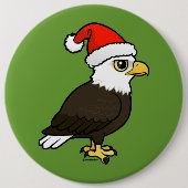 Bald Eagle Santa Ronde Button 6,0 Cm (Voorkant)