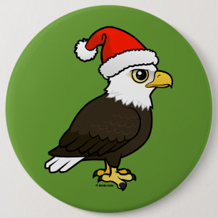 Bald Eagle Santa Ronde Button 6,0 Cm