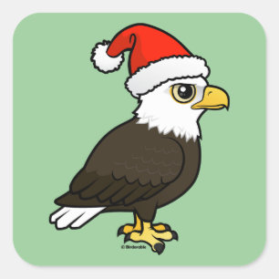 Bald Eagle Santa Vierkante Sticker