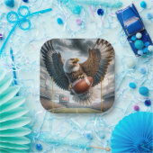 Bald Eagle scoort een touchdown Papieren Bordje (Feest)