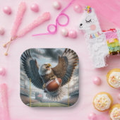 Bald Eagle scoort een touchdown Papieren Bordje (Feest)