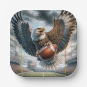 Bald Eagle scoort een touchdown Papieren Bordje (Voorkant)