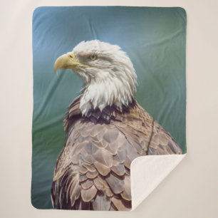 Bald Eagle Sherpa Fleece Blanket Deken