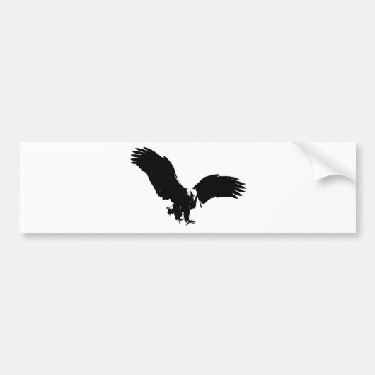 Bald Eagle Silhouette Bumpersticker (Voorkant)