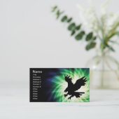 Bald Eagle Silhouette; Koel Visitekaartje (Staand voorkant)