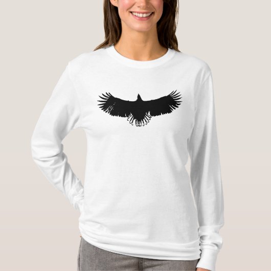 Bald Eagle Silhouette Pop Kunst T-shirt (Voorkant)