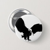 Bald Eagle Silhouette Ronde Button 5,7 Cm (Voorkant /achterkant)