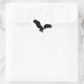 Bald Eagle Silhouette Ronde Sticker (Tas)