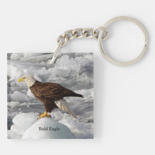 Bald Eagle-sleutelketen Sleutelhanger (Achterkant)