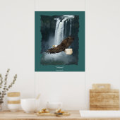 Bald Eagle & Snoqualmie Waterval Natuur-thema Poster (Keuken)