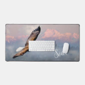 Bald Eagle Soar Mountains Wildlife Inspirerend Bureaumat (Keyboard & Muis)