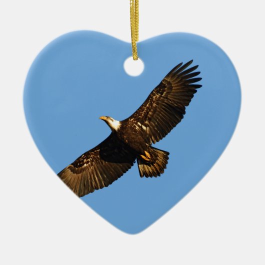 Bald Eagle Soaring 2 Keramisch Ornament (Voorkant)